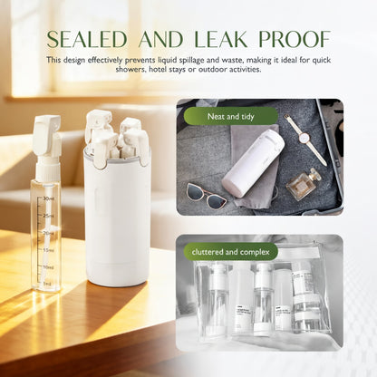 4-in-1 Leak-Proof Portable Travel Dispenser Bottle