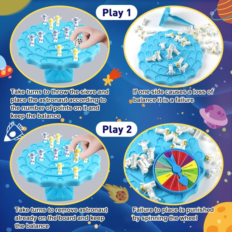 Bloomixy 48 Pcs Balance Spaceman – Two Players Astronaut Game