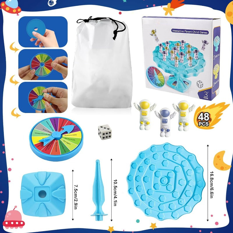 Bloomixy 48 Pcs Balance Spaceman – Two Players Astronaut Game