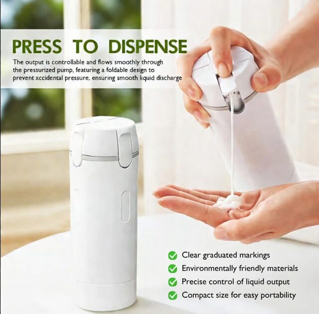 4-in-1 Leak-Proof Portable Travel Dispenser Bottle