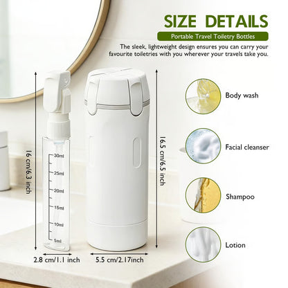 4-in-1 Leak-Proof Portable Travel Dispenser Bottle