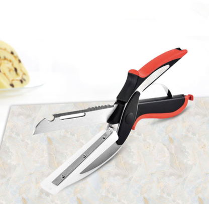 2-in-1 Kitchen Scissor Knife Cutter