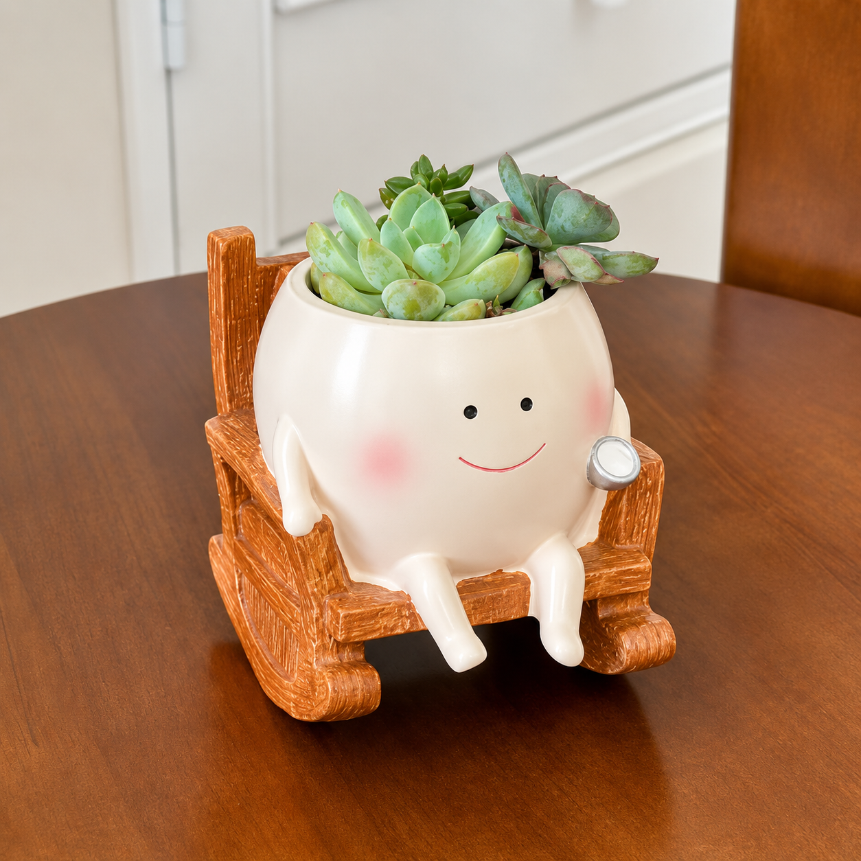 Cute Smiling Swing Chair Flower Pot