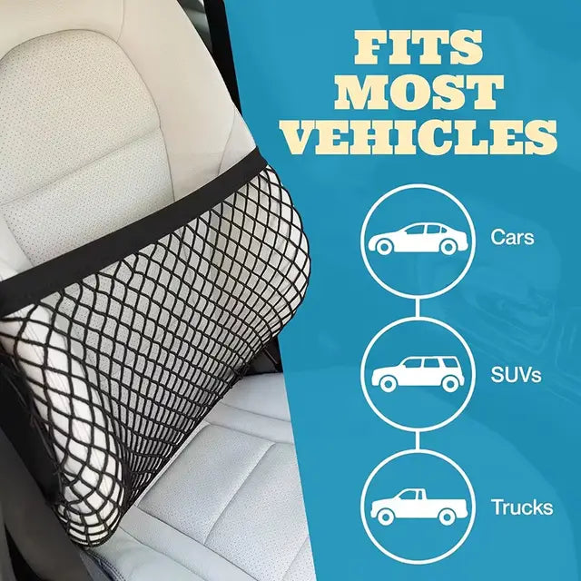 Bloomixy Universal Car Seat Back Storage Net