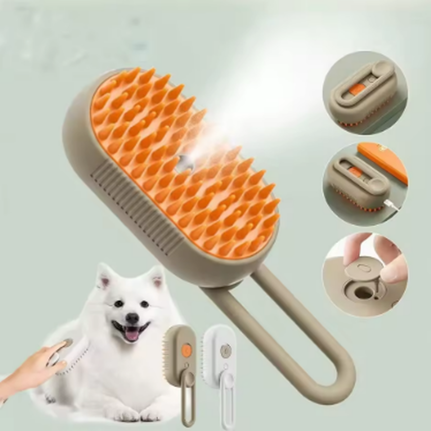 3-in-1 Electric Pet Grooming Brush for Dogs & Cats