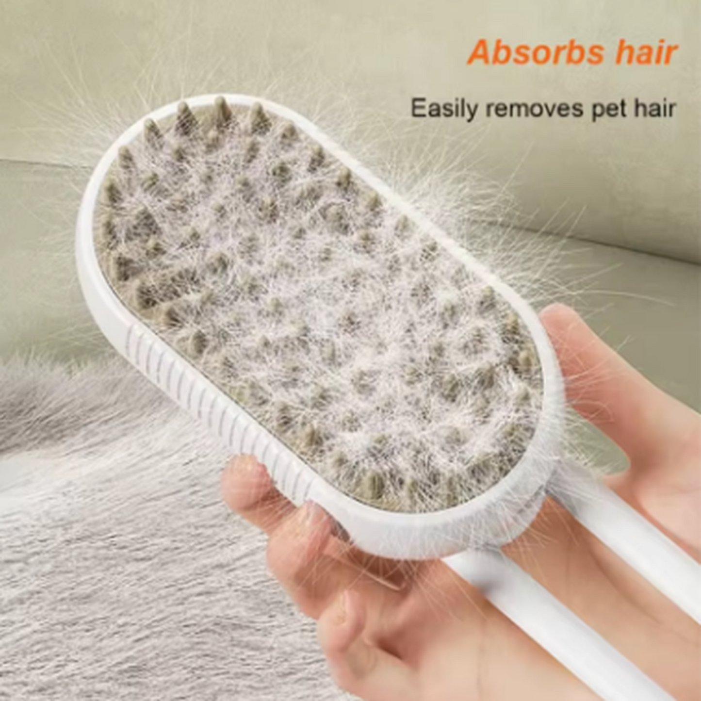 3-in-1 Electric Pet Grooming Brush for Dogs & Cats