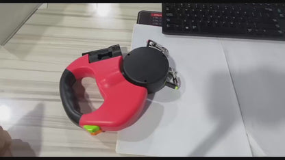 Retractable Dual Dog Leash with LED