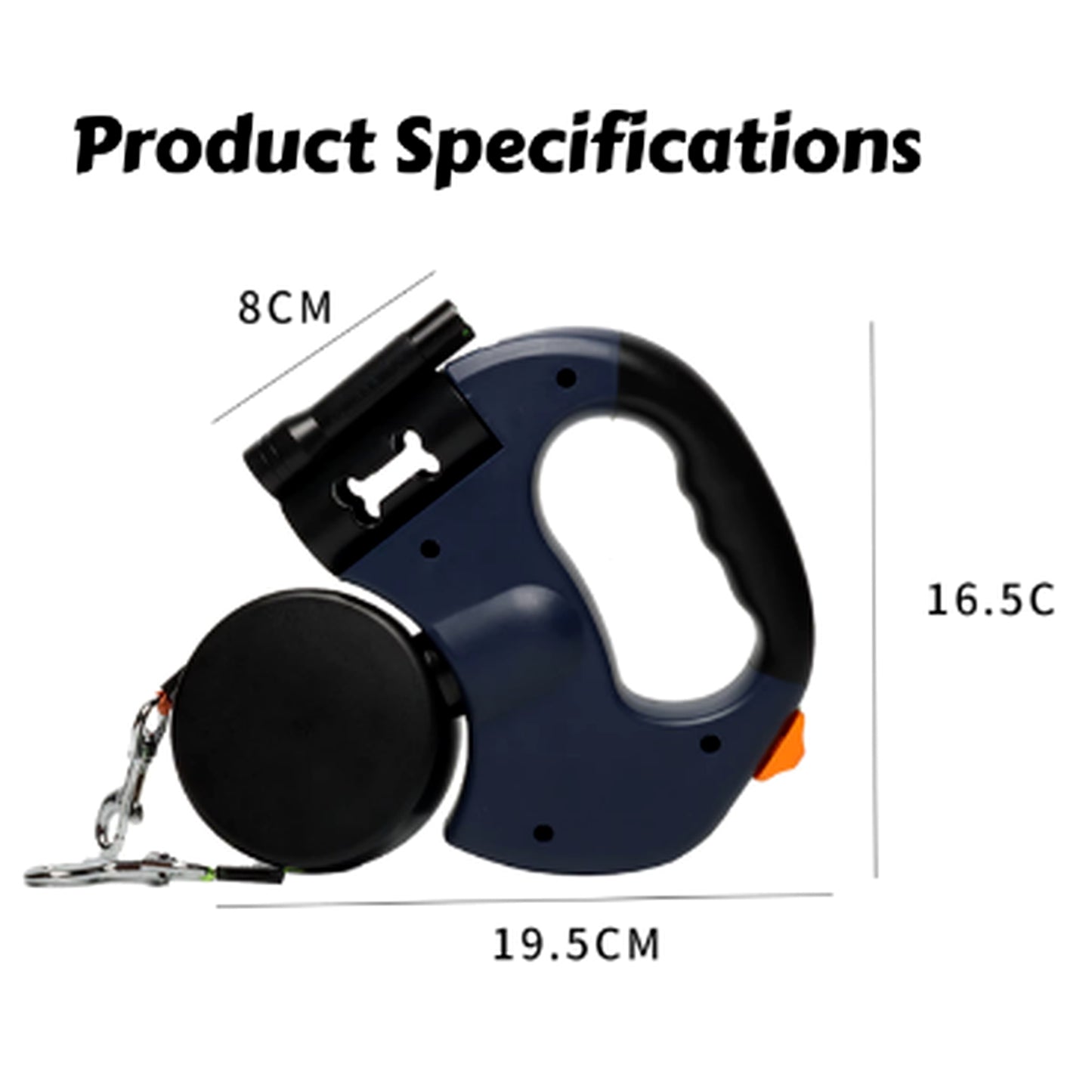 Bloomixy Retractable Dual Dog Leash with LED