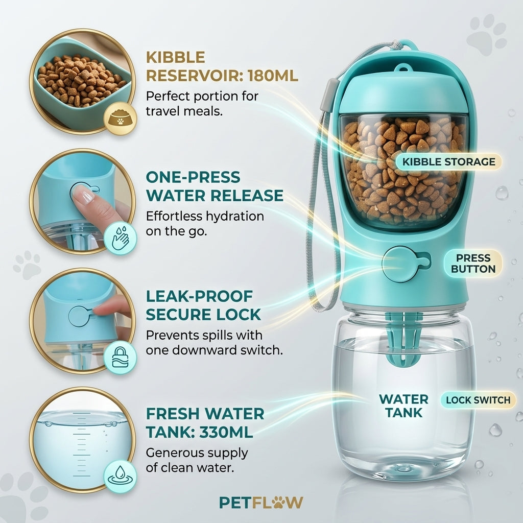 Portable Dog Water & Food Bottle