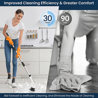Cordless Electric Spin Scrubber with 8 Brush Heads